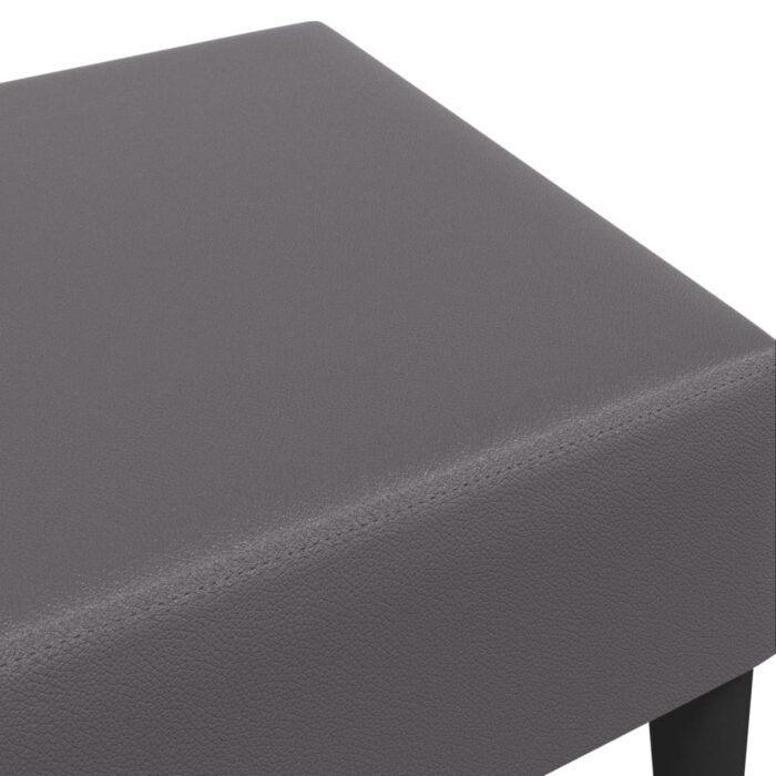 Repose-pied gris 77x55x31 cm similicuir – Image 4