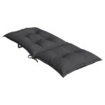 Coussins de chaise à dossier haut lot de 2 anthracite mélangé – Image 3