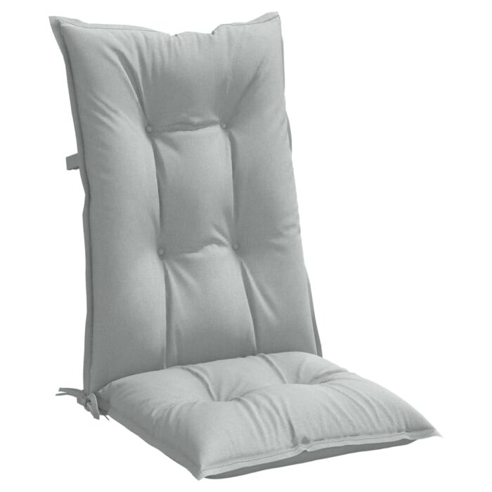 Coussins de chaise à dossier haut lot de 6 gris clair mélangé – Image 2