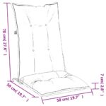 Coussins de chaise à dossier haut lot de 6 gris clair mélangé – Image 9