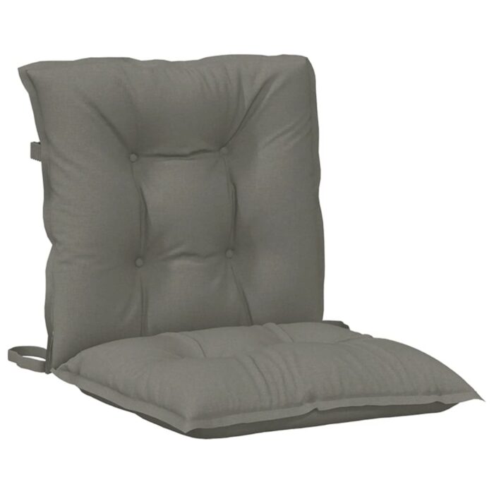 Coussins de chaise à dossier bas lot de 2 gris foncé mélangé – Image 2