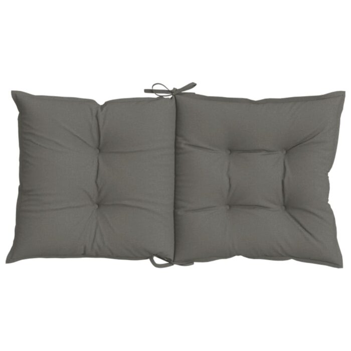 Coussins de chaise à dossier bas lot de 2 gris foncé mélangé – Image 4
