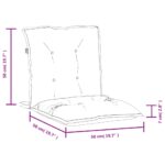 Coussins de chaise à dossier bas lot de 2 gris foncé mélangé – Image 9