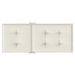 Coussins de chaise à dossier haut lot de 4 crème mélangé tissu – Image 4