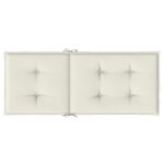 Coussins de chaise à dossier haut lot de 6 crème mélangé tissu – Image 4