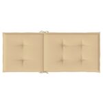 Coussins de chaise à dossier haut lot de 2 beige mélangé tissu – Image 4