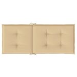 Coussins de chaise à dossier haut lot de 4 beige mélangé tissu – Image 4