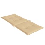 Coussins de chaise à dossier haut lot de 6 beige mélangé tissu – Image 3