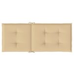 Coussins de chaise à dossier haut lot de 6 beige mélangé tissu – Image 4