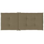 Coussins de chaise à dossier haut lot de 4 taupe mélangé tissu – Image 4