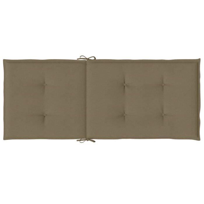 Coussins de chaise à dossier haut lot de 4 taupe mélangé tissu – Image 4