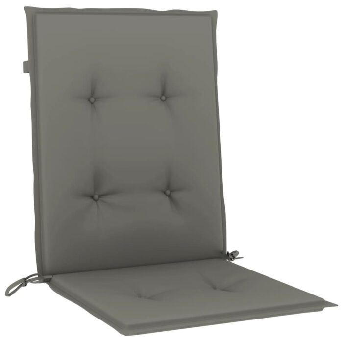 Coussins de chaise à dossier bas lot de 2 gris foncé mélangé – Image 2