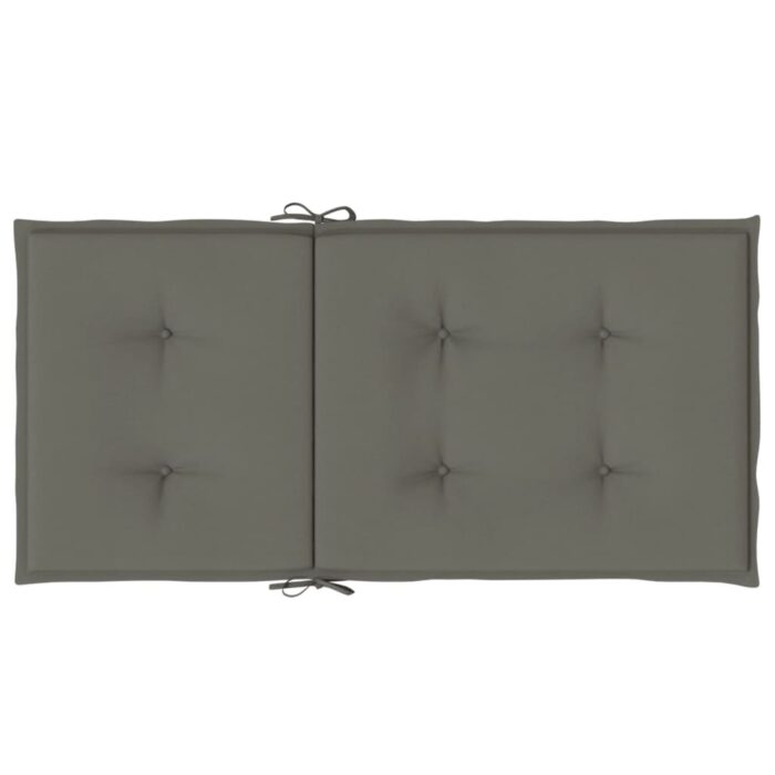 Coussins de chaise à dossier bas lot de 2 gris foncé mélangé – Image 4