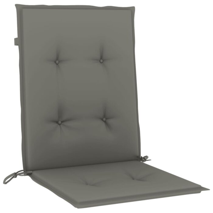 Coussins de chaise à dossier bas lot de 4 gris foncé mélangé – Image 2