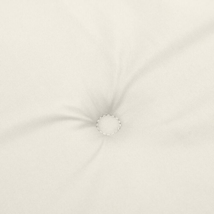 Coussins de chaise à dossier bas lot de 4 crème mélangé tissu – Image 5