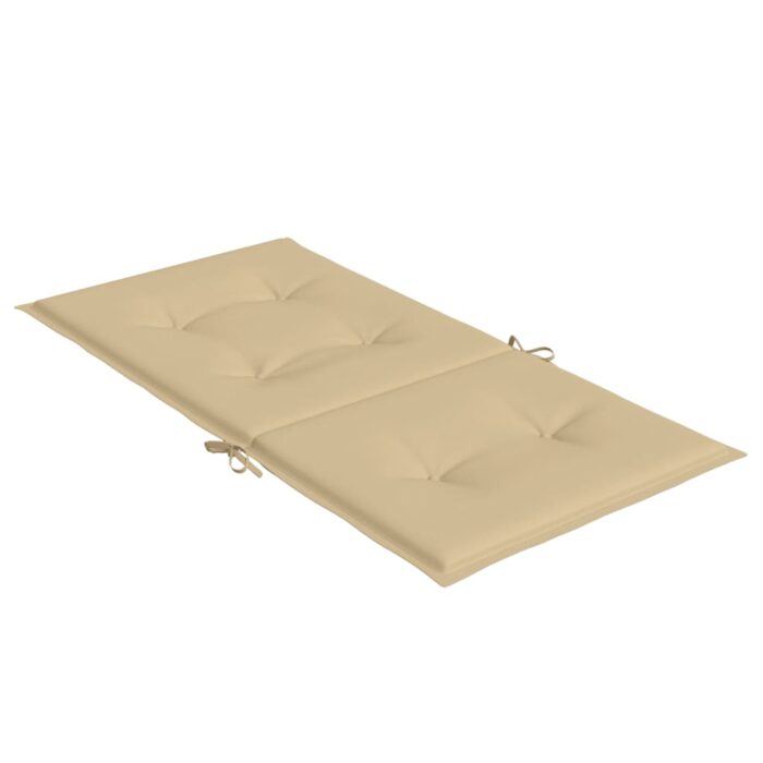 Coussins de chaise à dossier bas lot de 4 beige mélangé tissu – Image 3