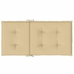 Coussins de chaise à dossier bas lot de 4 beige mélangé tissu – Image 4