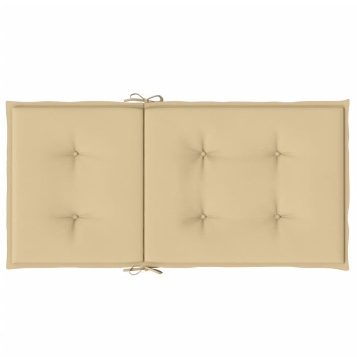 Coussins de chaise à dossier bas lot de 4 beige mélangé tissu – Image 4