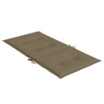 Coussins de chaise à dossier bas lot de 6 taupe mélangé tissu – Image 3