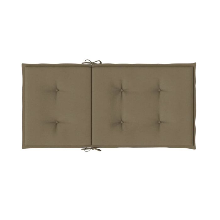 Coussins de chaise à dossier bas lot de 6 taupe mélangé tissu – Image 4