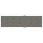 Coussin de chaise longue gris foncé mélangé (75+105) x 50 x 4 cm – Image 3