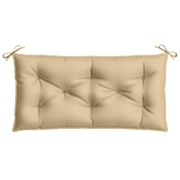 Coussin de banc de jardin beige mélangé 100x50x7 cm tissu – Image 2