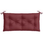 Coussin de banc de jardin rouge bordeaux mélangé tissu – Image 2