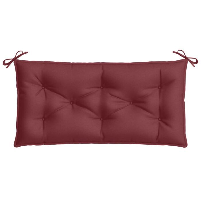 Coussin de banc de jardin rouge bordeaux mélangé tissu – Image 2