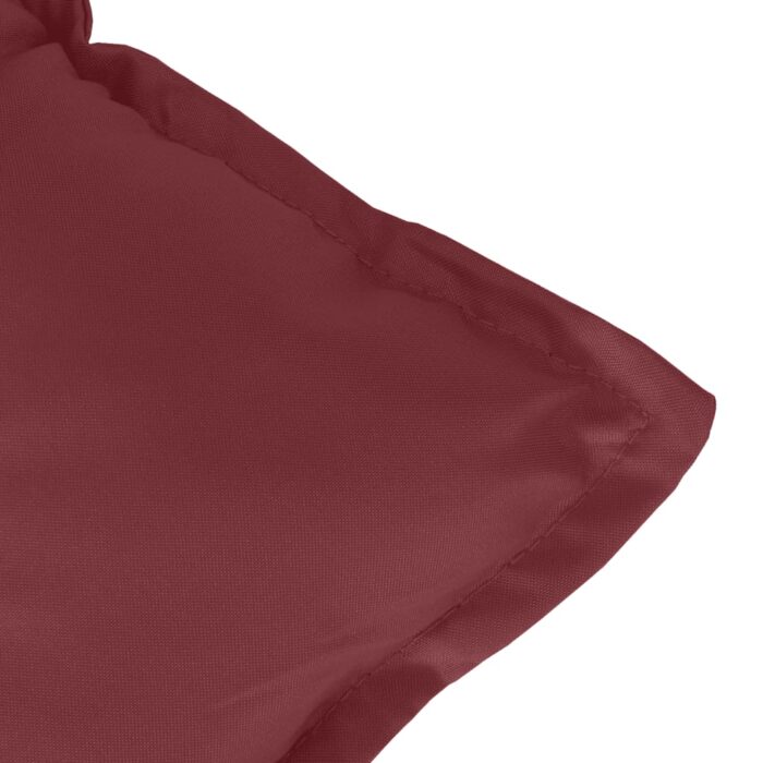 Coussin de banc de jardin rouge bordeaux mélangé tissu – Image 3