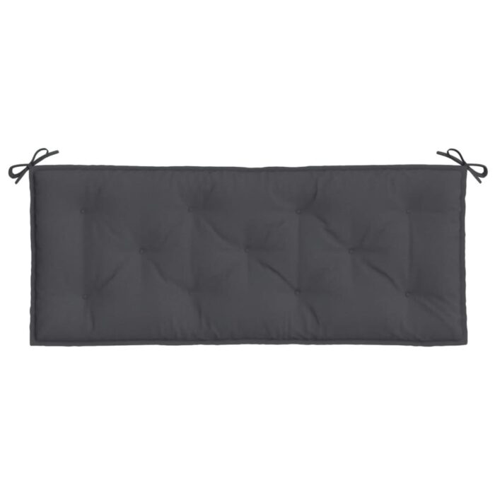 Coussin de banc de jardin anthracite mélangé 120x50x7 cm tissu – Image 2