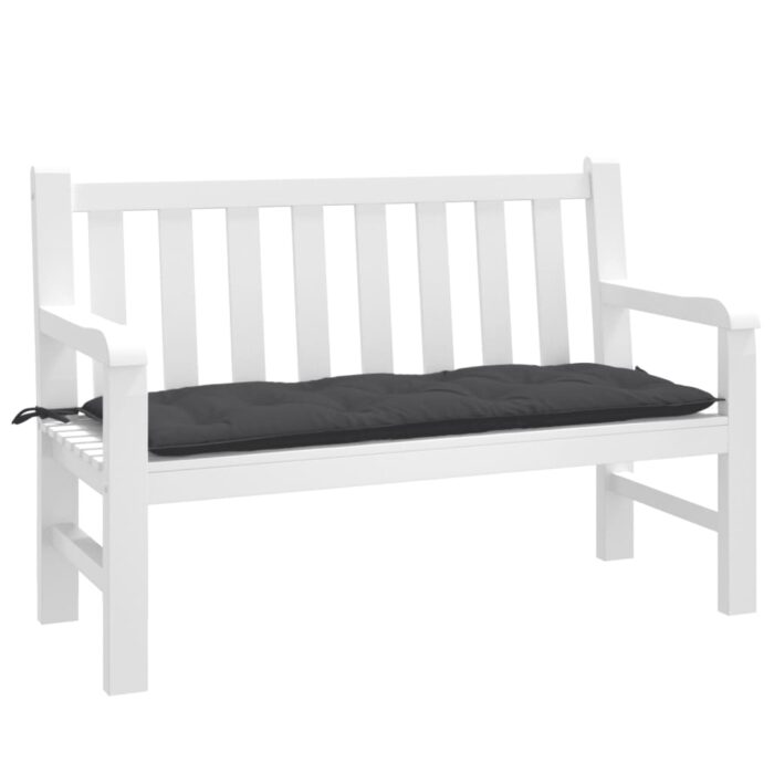 Coussin de banc de jardin anthracite mélangé 120x50x7 cm tissu – Image 1