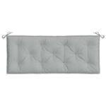 Coussin de banc de jardin gris clair mélangé 120x50x7 cm tissu – Image 2