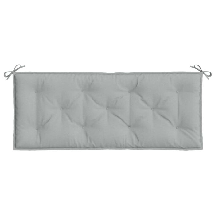 Coussin de banc de jardin gris clair mélangé 120x50x7 cm tissu – Image 2