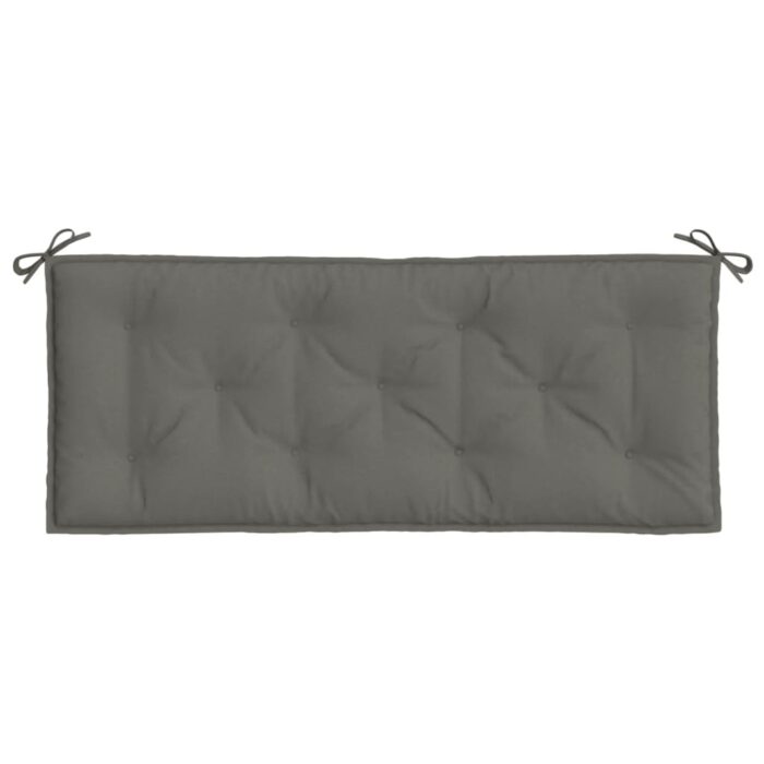 Coussin de banc de jardin gris foncé mélangé 120x50x7 cm tissu – Image 2