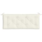 Coussin de banc de jardin crème mélangé 120x50x7 cm tissu – Image 2