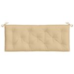 Coussin de banc de jardin beige mélangé 120x50x7 cm tissu – Image 2