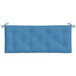 Coussin de banc de jardin bleu mélangé 120x50x7 cm tissu – Image 2