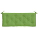 Coussin de banc de jardin vert mélangé 120x50x7 cm tissu – Image 2