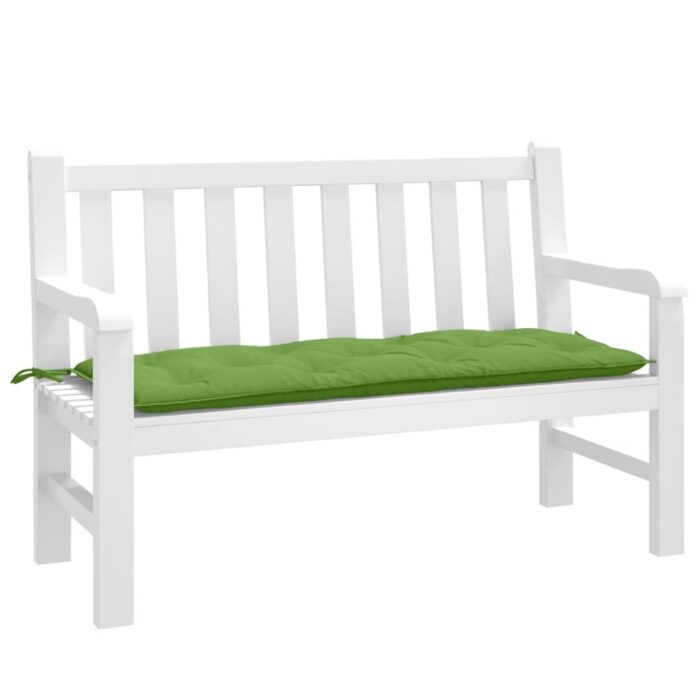 Coussin de banc de jardin vert mélangé 120x50x7 cm tissu – Image 1