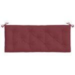 Coussin de banc de jardin rouge bordeaux mélangé tissu – Image 2