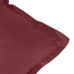 Coussin de banc de jardin rouge bordeaux mélangé tissu – Image 3