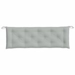 Coussin de banc de jardin gris clair mélangé 150x50x7 cm tissu – Image 2