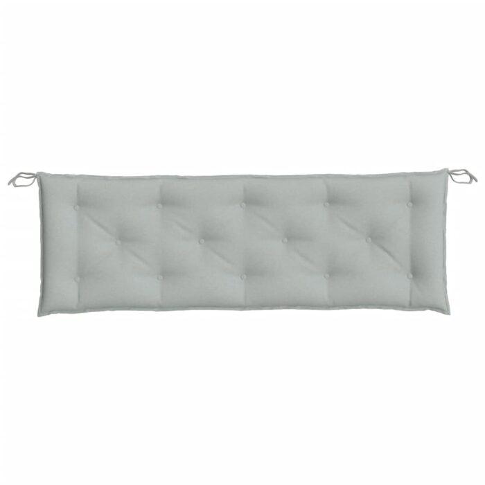 Coussin de banc de jardin gris clair mélangé 150x50x7 cm tissu – Image 2