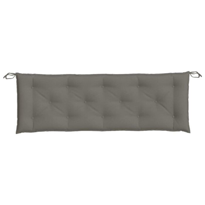 Coussin de banc de jardin gris foncé mélangé 150x50x7 cm tissu – Image 2