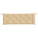 Coussin de banc de jardin beige mélangé 150x50x7 cm tissu – Image 2