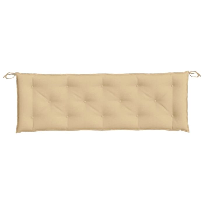 Coussin de banc de jardin beige mélangé 150x50x7 cm tissu – Image 2