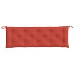 Coussin de banc de jardin rouge mélangé 150x50x7 cm tissu – Image 2