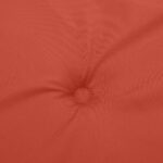 Coussin de banc de jardin rouge mélangé 150x50x7 cm tissu – Image 4