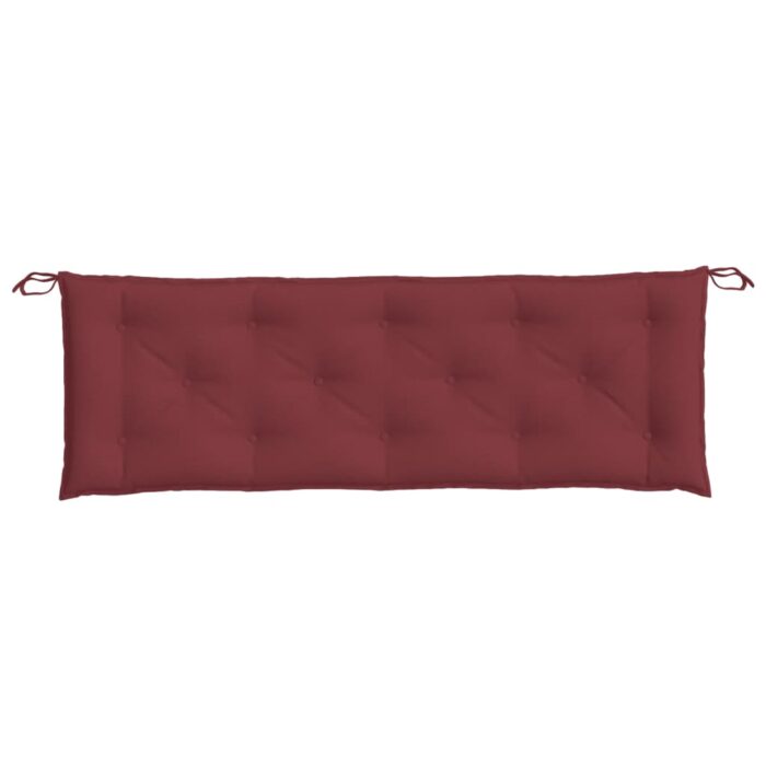 Coussin de banc de jardin rouge bordeaux mélangé tissu – Image 2