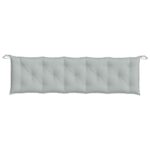 Coussin de banc de jardin gris clair mélangé 180x50x7 cm tissu – Image 2